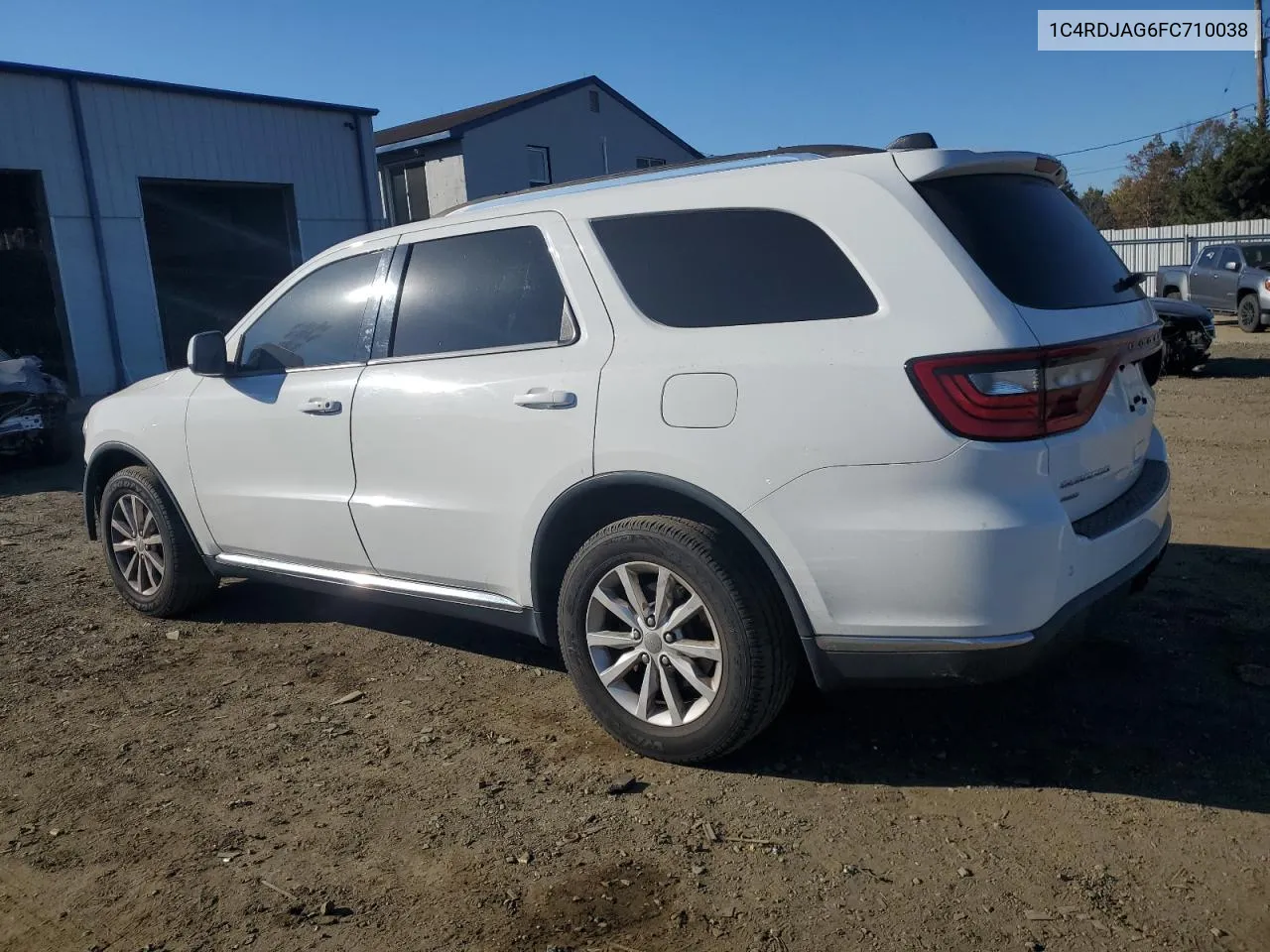 2015 Dodge Durango Sxt VIN: 1C4RDJAG6FC710038 Lot: 76774744