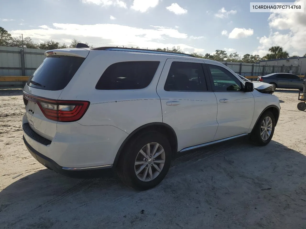 2015 Dodge Durango Sxt VIN: 1C4RDHAG7FC714768 Lot: 76827154