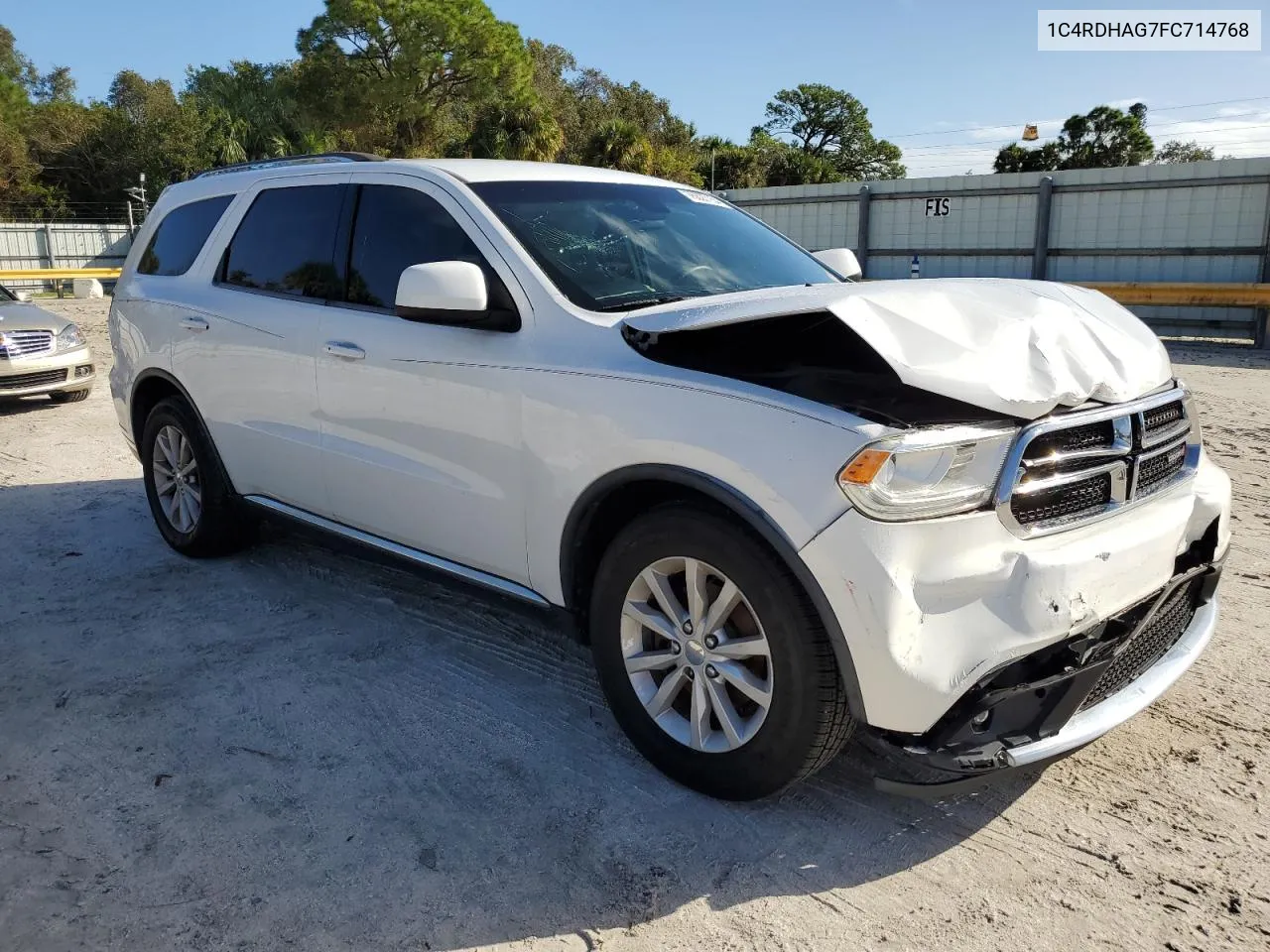 2015 Dodge Durango Sxt VIN: 1C4RDHAG7FC714768 Lot: 76827154