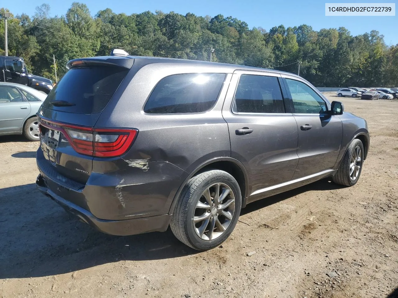 2015 Dodge Durango Limited VIN: 1C4RDHDG2FC722739 Lot: 76926834