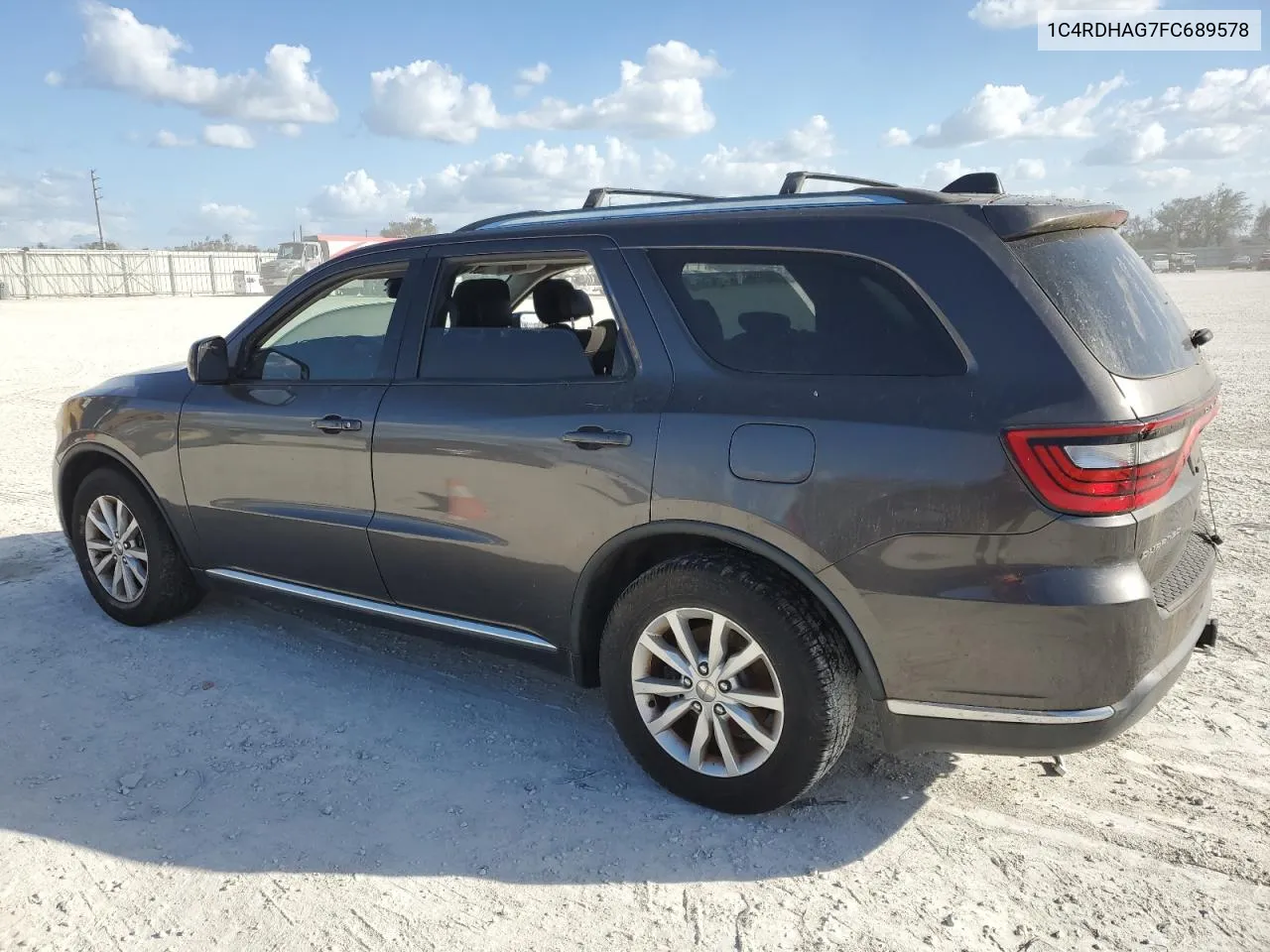 2015 Dodge Durango Sxt VIN: 1C4RDHAG7FC689578 Lot: 77256894