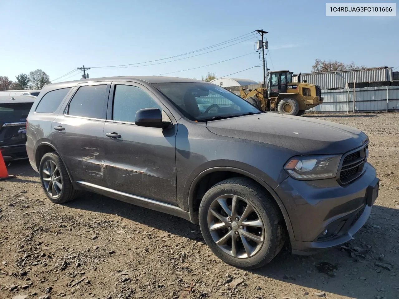 2015 Dodge Durango Sxt VIN: 1C4RDJAG3FC101666 Lot: 77611834