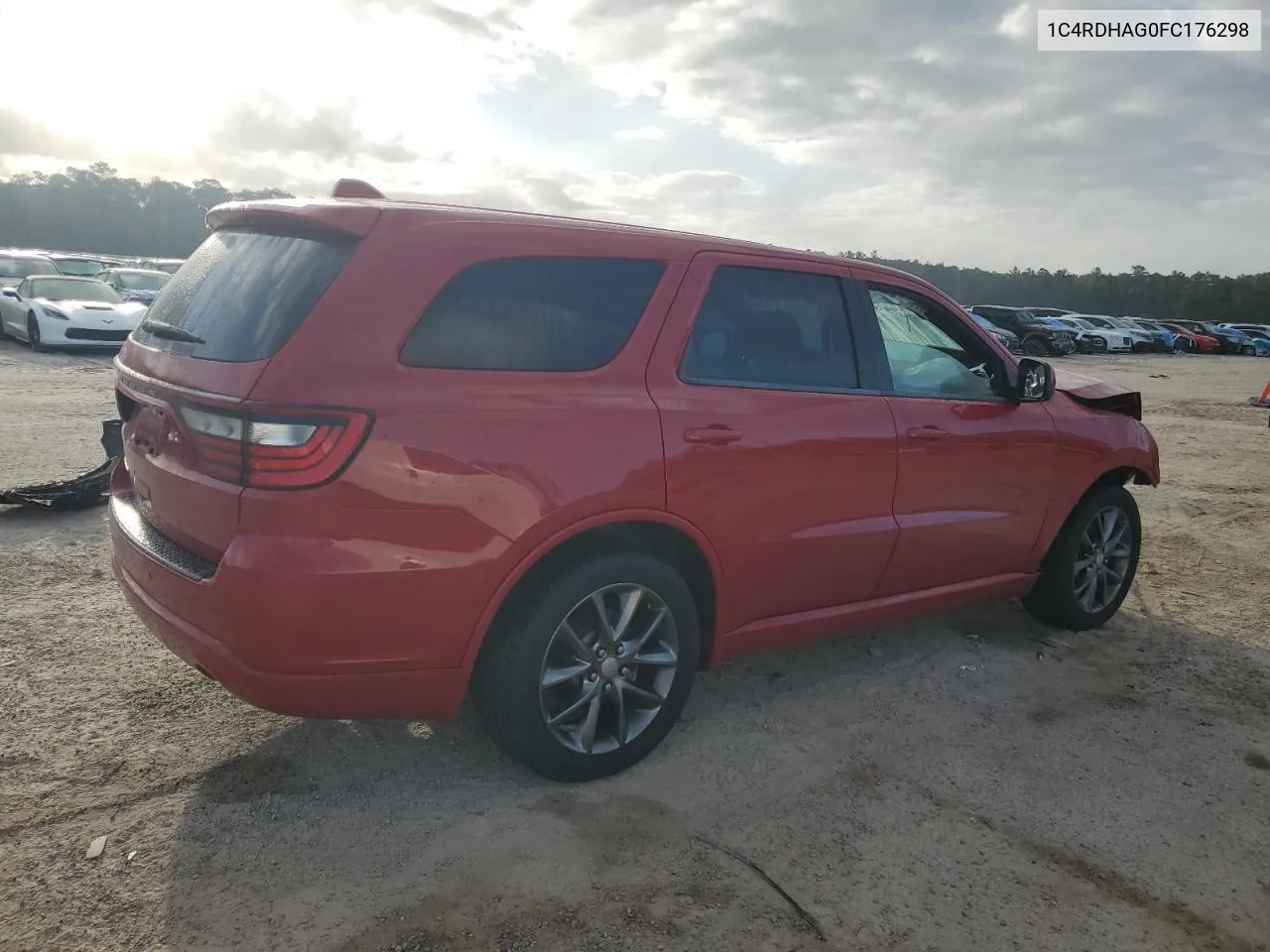 2015 Dodge Durango Sxt VIN: 1C4RDHAG0FC176298 Lot: 77772684