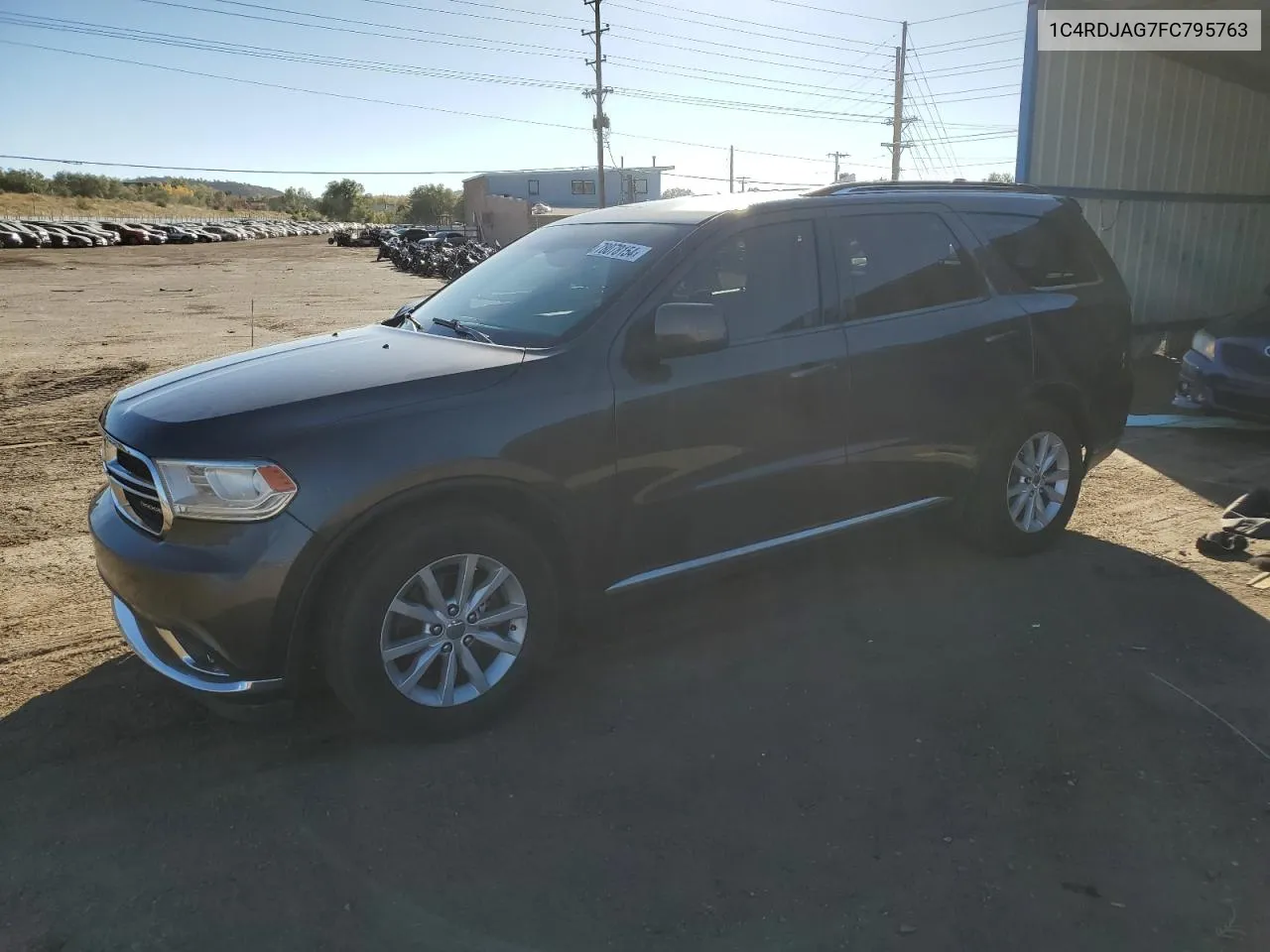 2015 Dodge Durango Sxt VIN: 1C4RDJAG7FC795763 Lot: 78078154