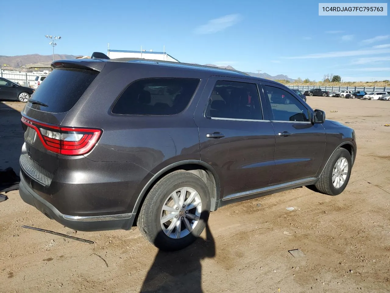 2015 Dodge Durango Sxt VIN: 1C4RDJAG7FC795763 Lot: 78078154