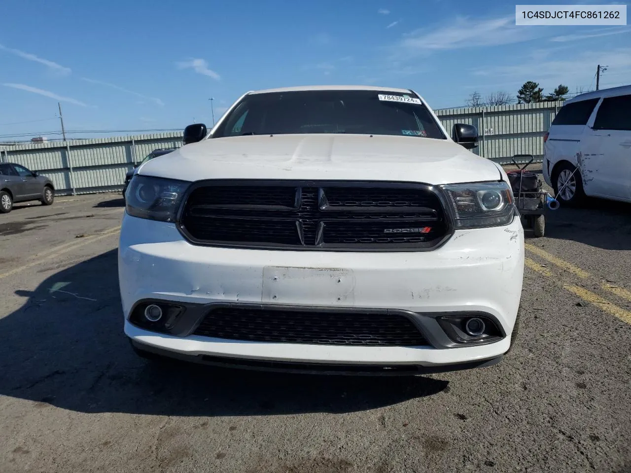 2015 Dodge Durango R/T VIN: 1C4SDJCT4FC861262 Lot: 78439724