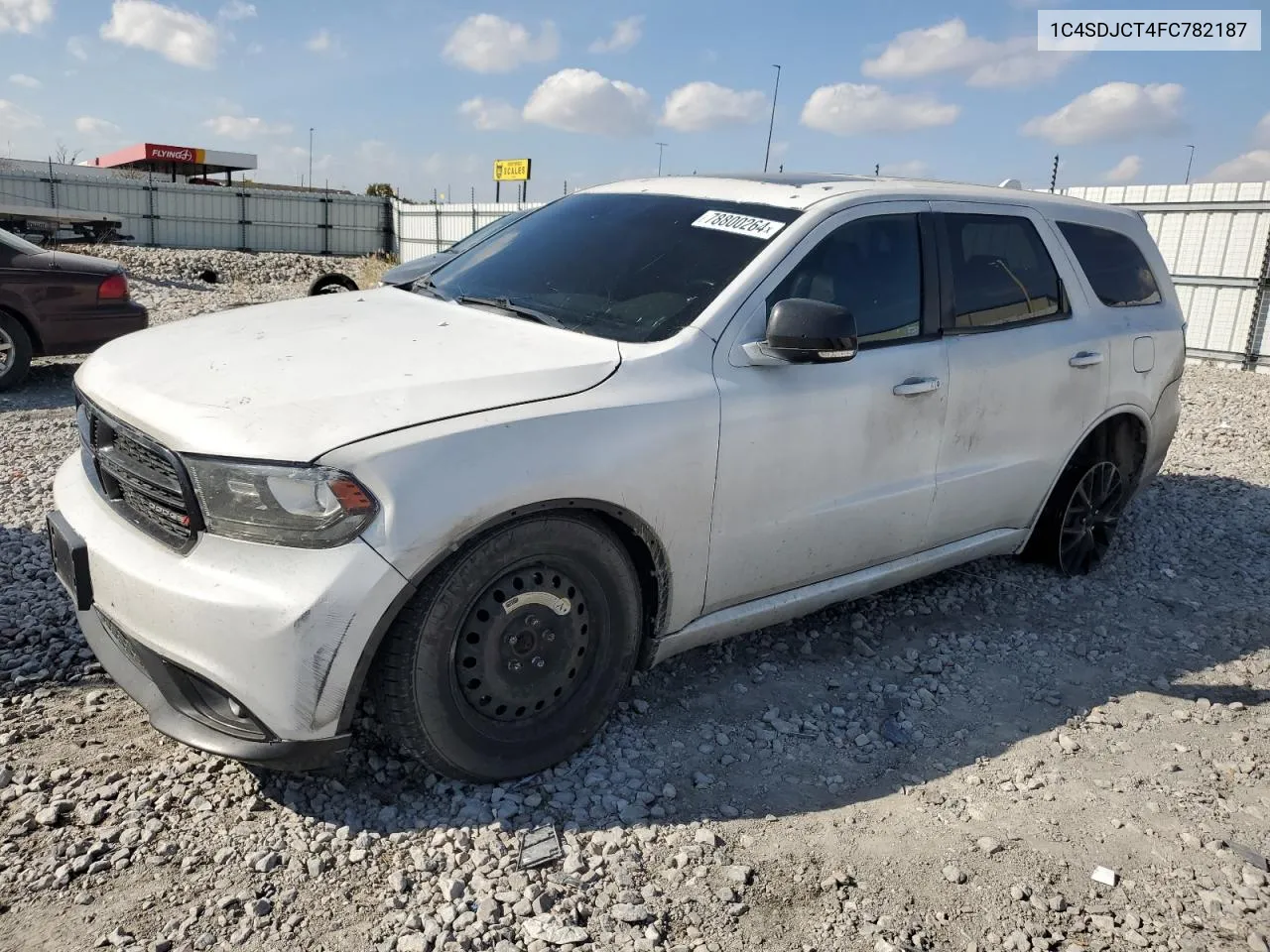 2015 Dodge Durango R/T VIN: 1C4SDJCT4FC782187 Lot: 78800264