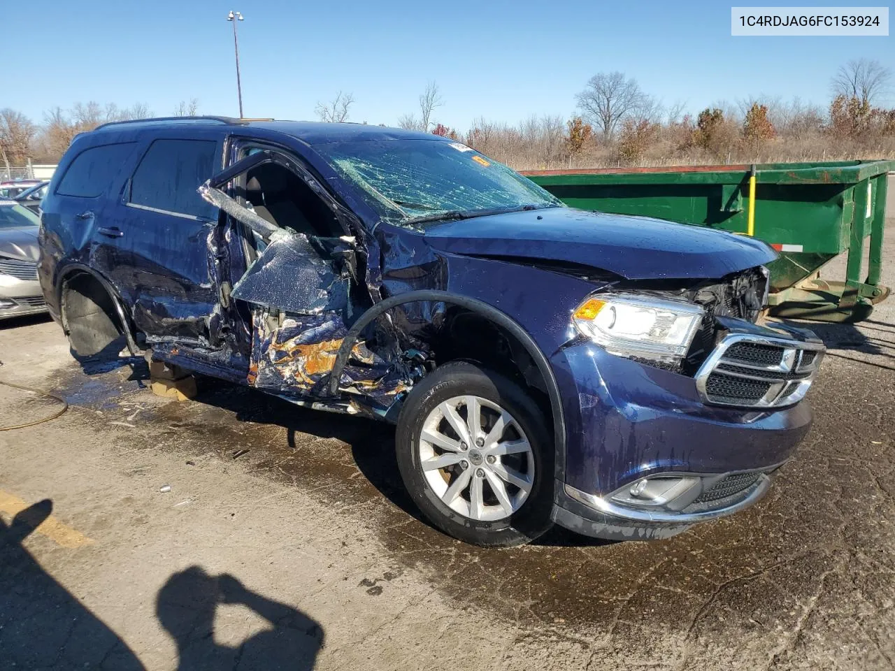 2015 Dodge Durango Sxt VIN: 1C4RDJAG6FC153924 Lot: 79540844