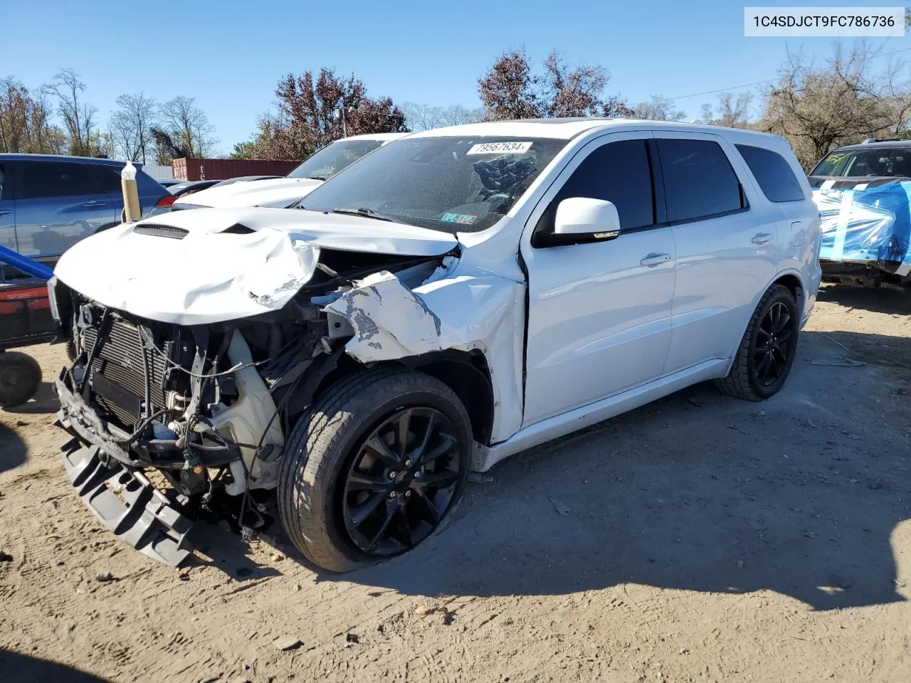 2015 Dodge Durango R/T VIN: 1C4SDJCT9FC786736 Lot: 79567634