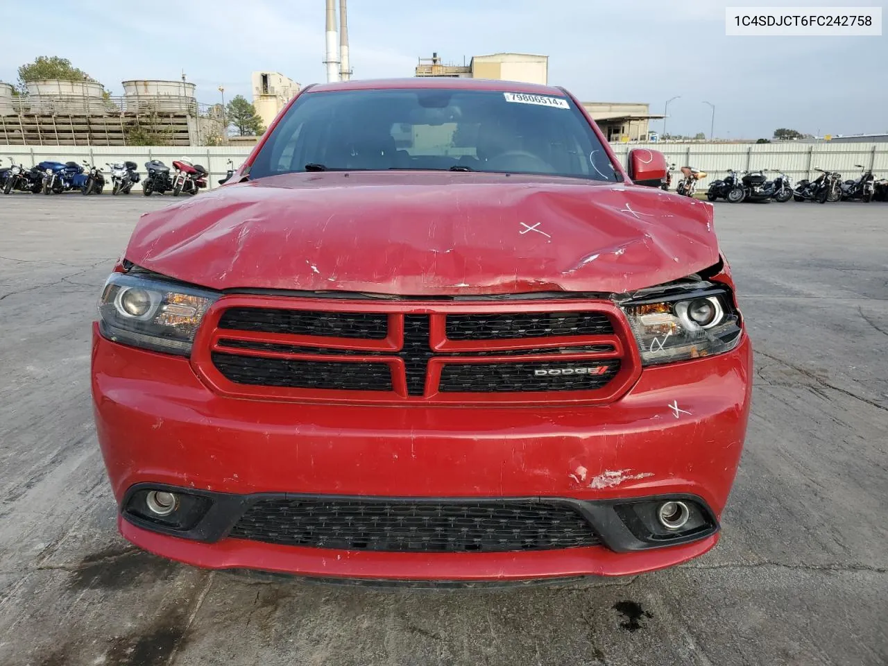 2015 Dodge Durango R/T VIN: 1C4SDJCT6FC242758 Lot: 79806514