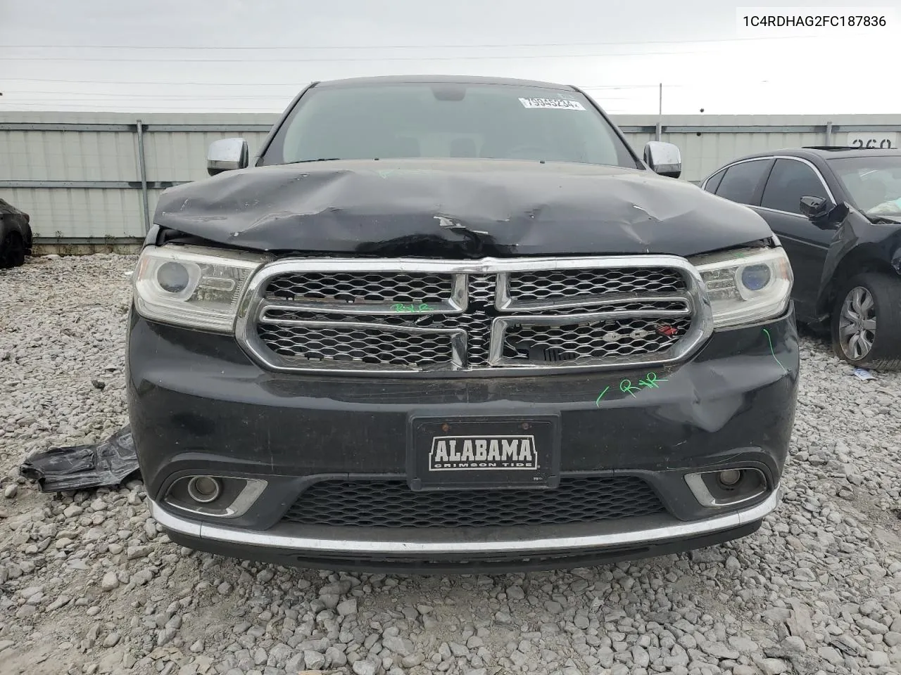 2015 Dodge Durango Sxt VIN: 1C4RDHAG2FC187836 Lot: 79945234