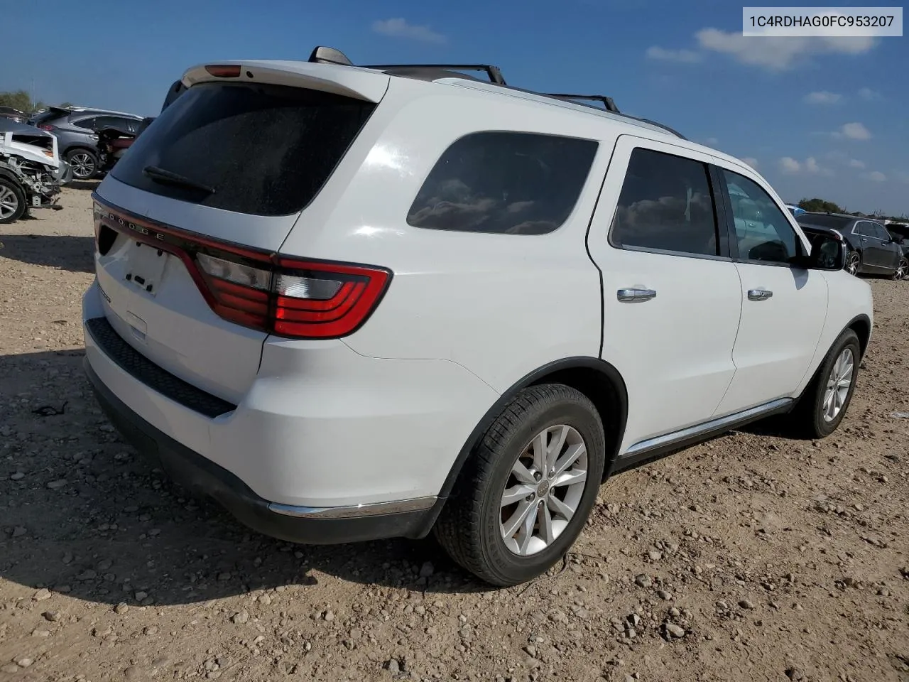 2015 Dodge Durango Sxt VIN: 1C4RDHAG0FC953207 Lot: 80246874