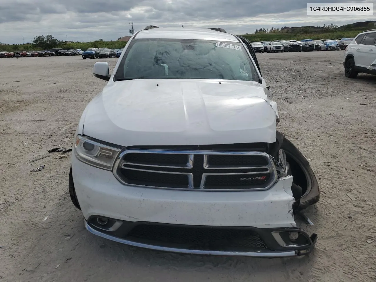 2015 Dodge Durango Limited VIN: 1C4RDHDG4FC906855 Lot: 80897774