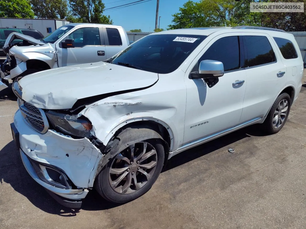 2016 Dodge Durango Citadel VIN: 1C4SDJET8GC403562 Lot: 53485744