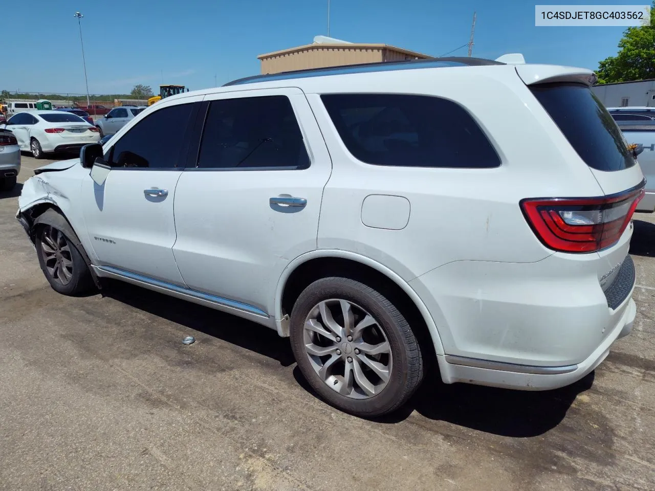 2016 Dodge Durango Citadel VIN: 1C4SDJET8GC403562 Lot: 53485744