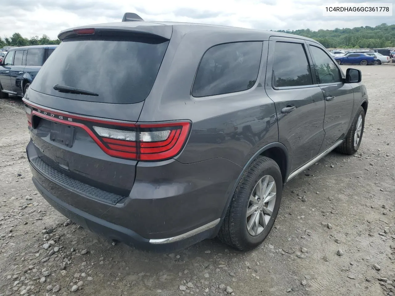 2016 Dodge Durango Sxt VIN: 1C4RDHAG6GC361778 Lot: 57165294