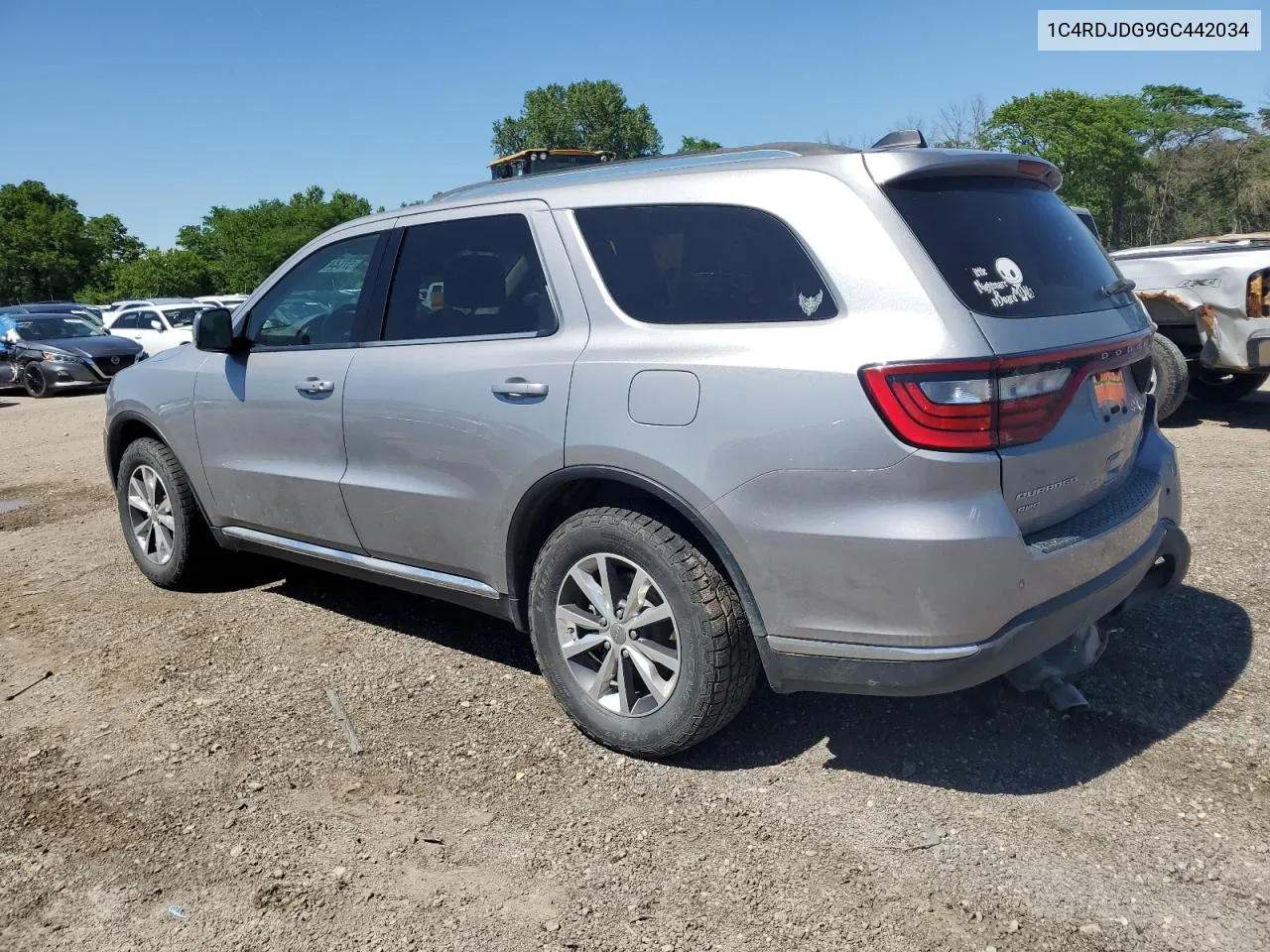 2016 Dodge Durango Limited VIN: 1C4RDJDG9GC442034 Lot: 57644134