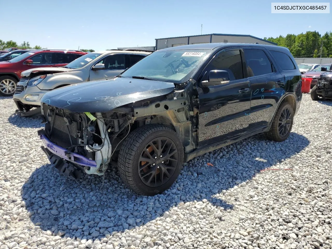 2016 Dodge Durango R/T VIN: 1C4SDJCTXGC485457 Lot: 58316084