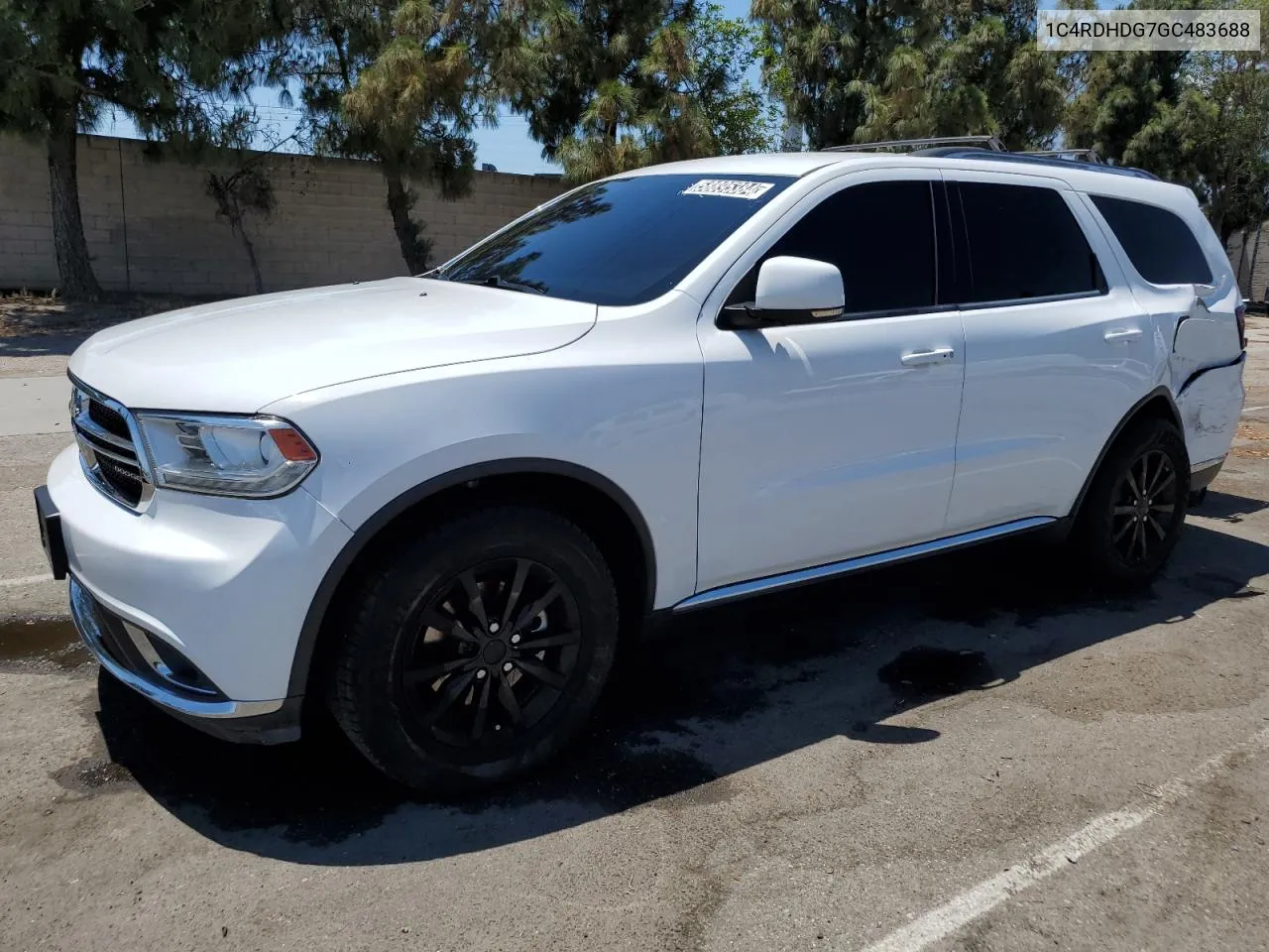 2016 Dodge Durango Limited VIN: 1C4RDHDG7GC483688 Lot: 58895384