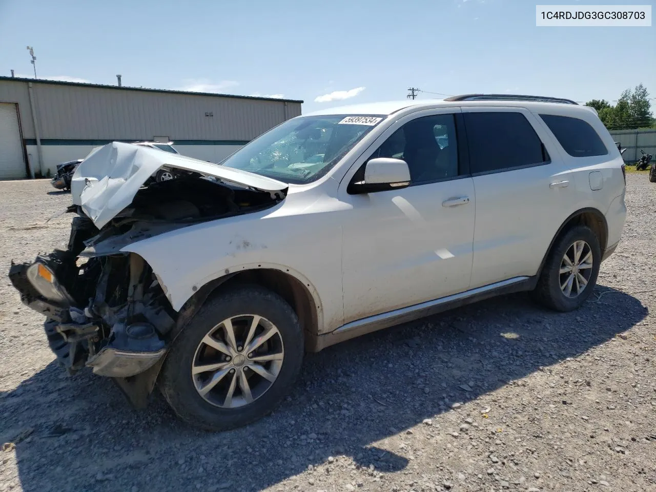 2016 Dodge Durango Limited VIN: 1C4RDJDG3GC308703 Lot: 59397534