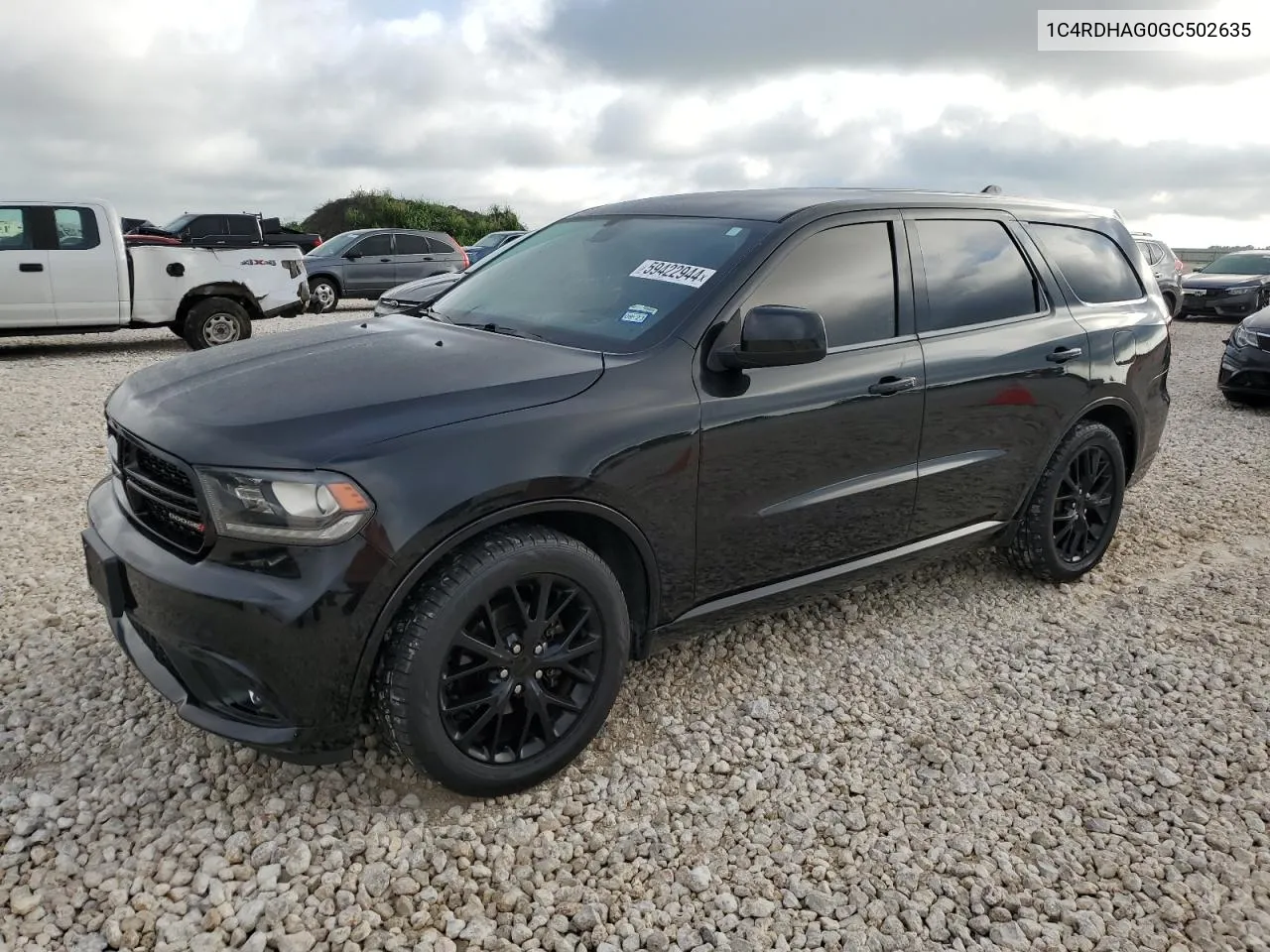 2016 Dodge Durango Sxt VIN: 1C4RDHAG0GC502635 Lot: 59422944