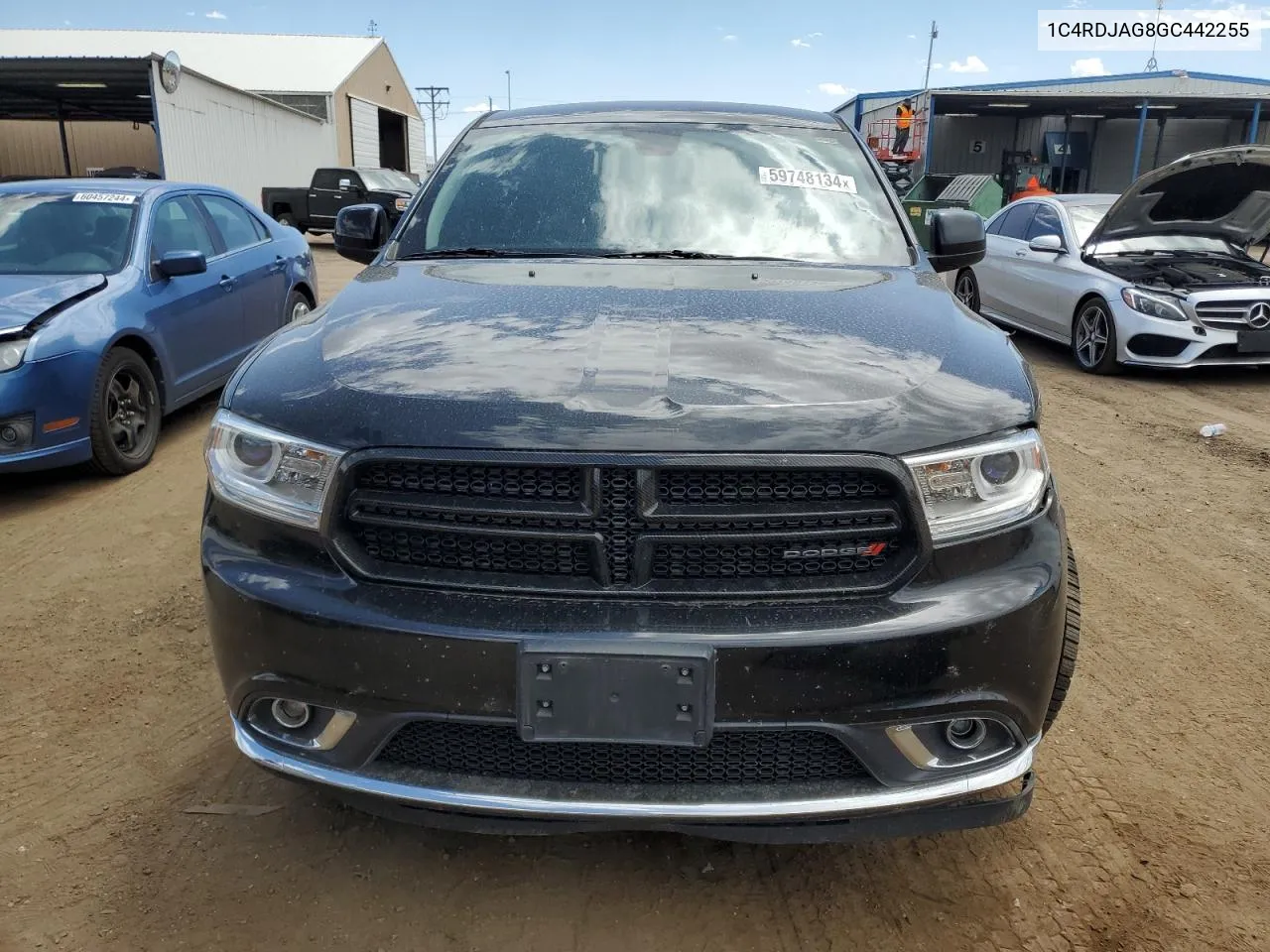 2016 Dodge Durango Sxt VIN: 1C4RDJAG8GC442255 Lot: 59748134