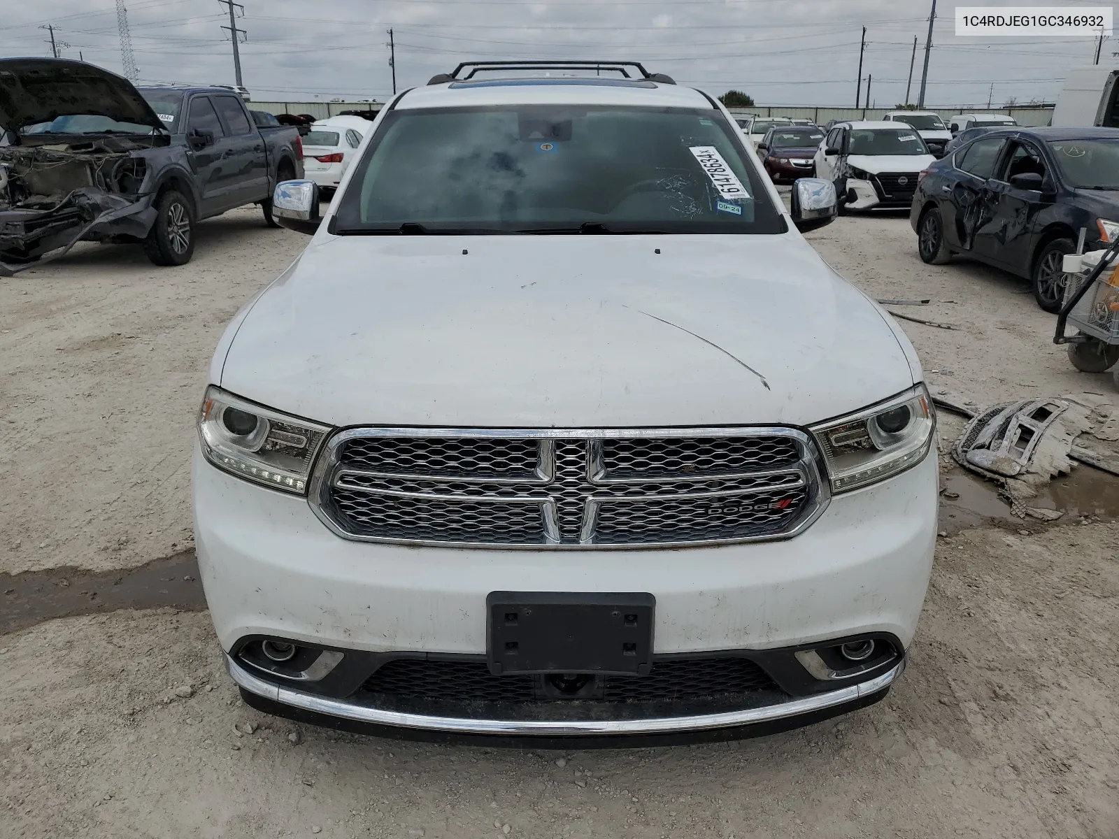 1C4RDJEG1GC346932 2016 Dodge Durango Citadel