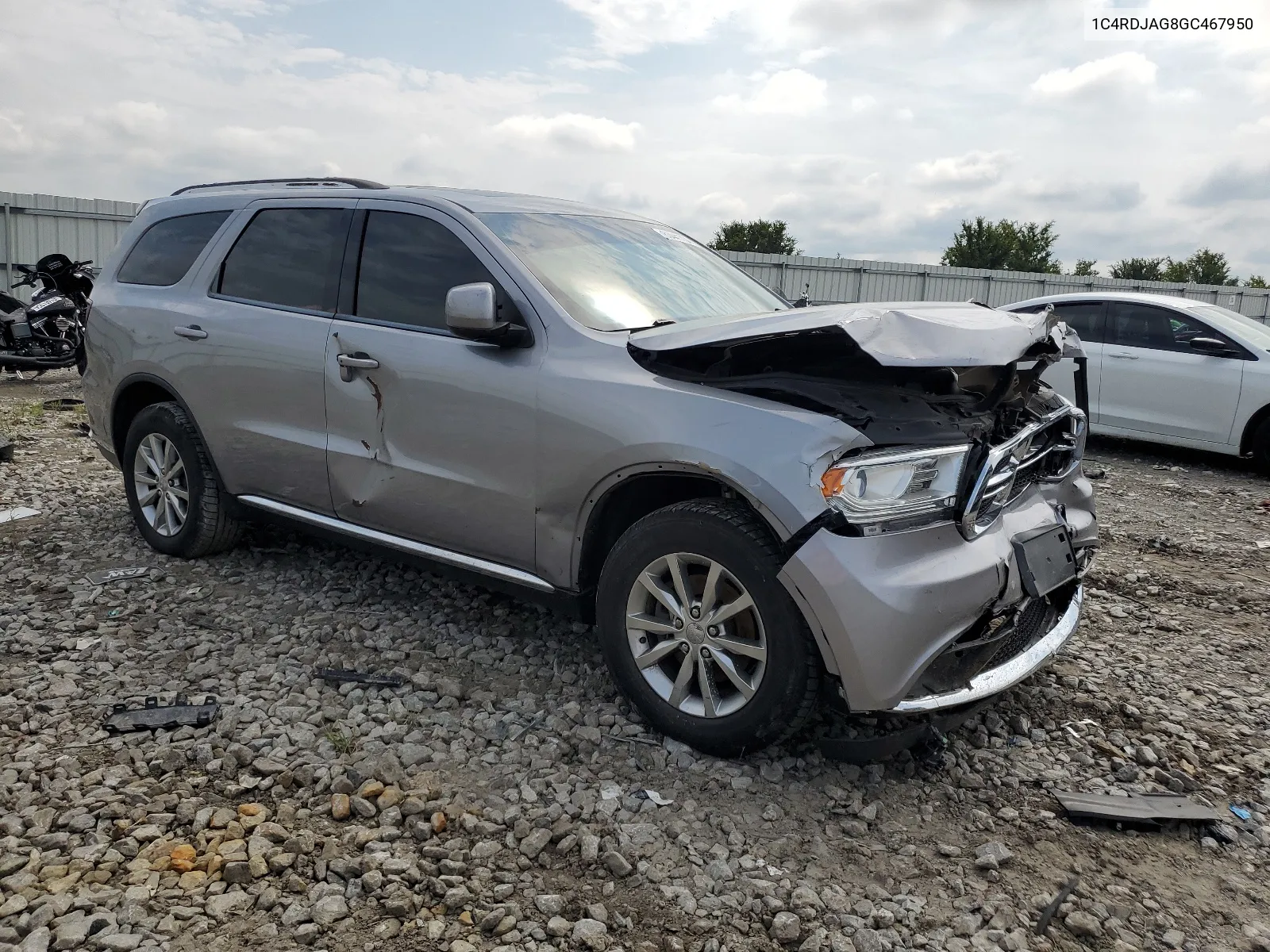 2016 Dodge Durango Sxt VIN: 1C4RDJAG8GC467950 Lot: 63441734