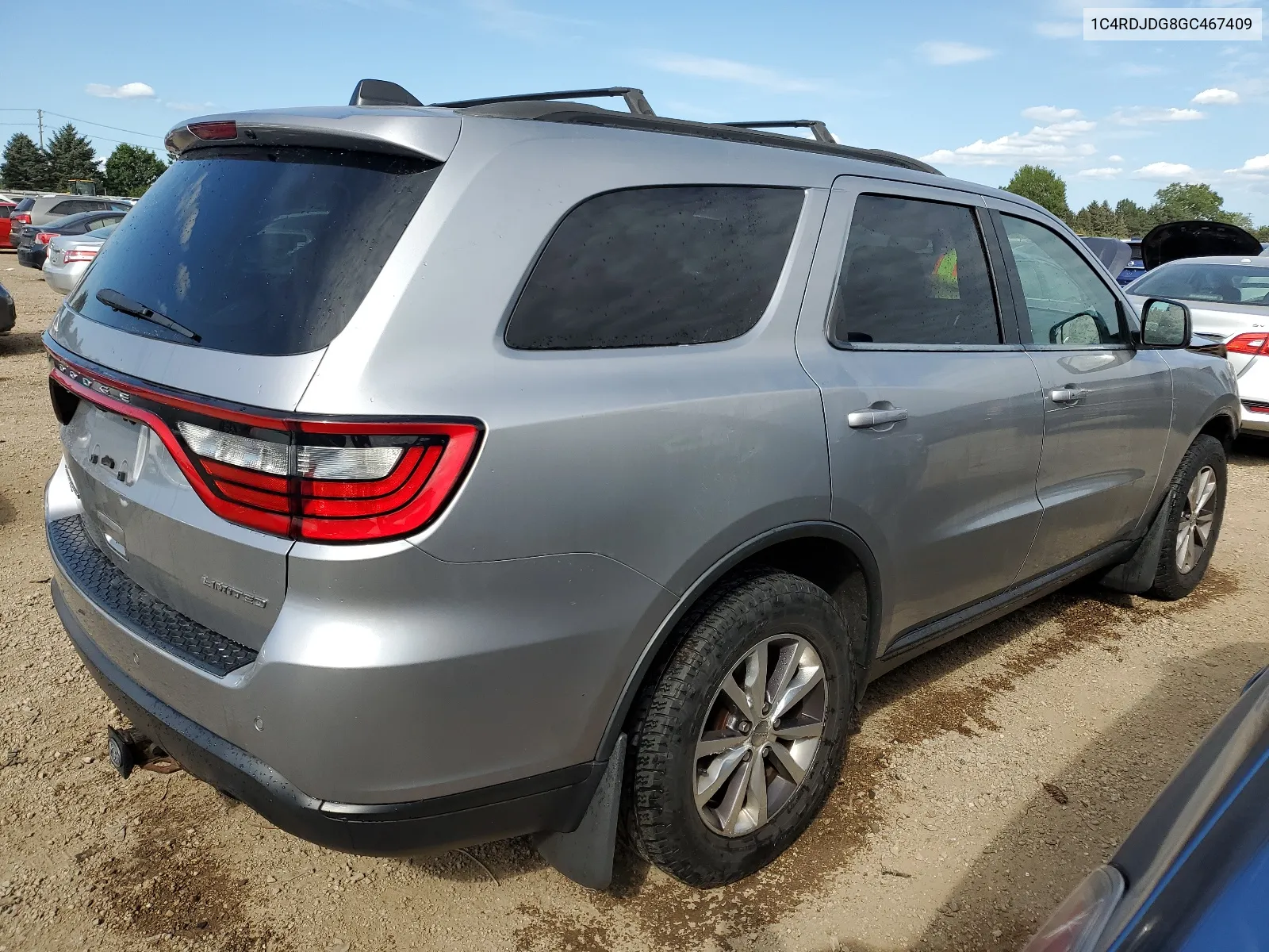 2016 Dodge Durango Limited VIN: 1C4RDJDG8GC467409 Lot: 66528454