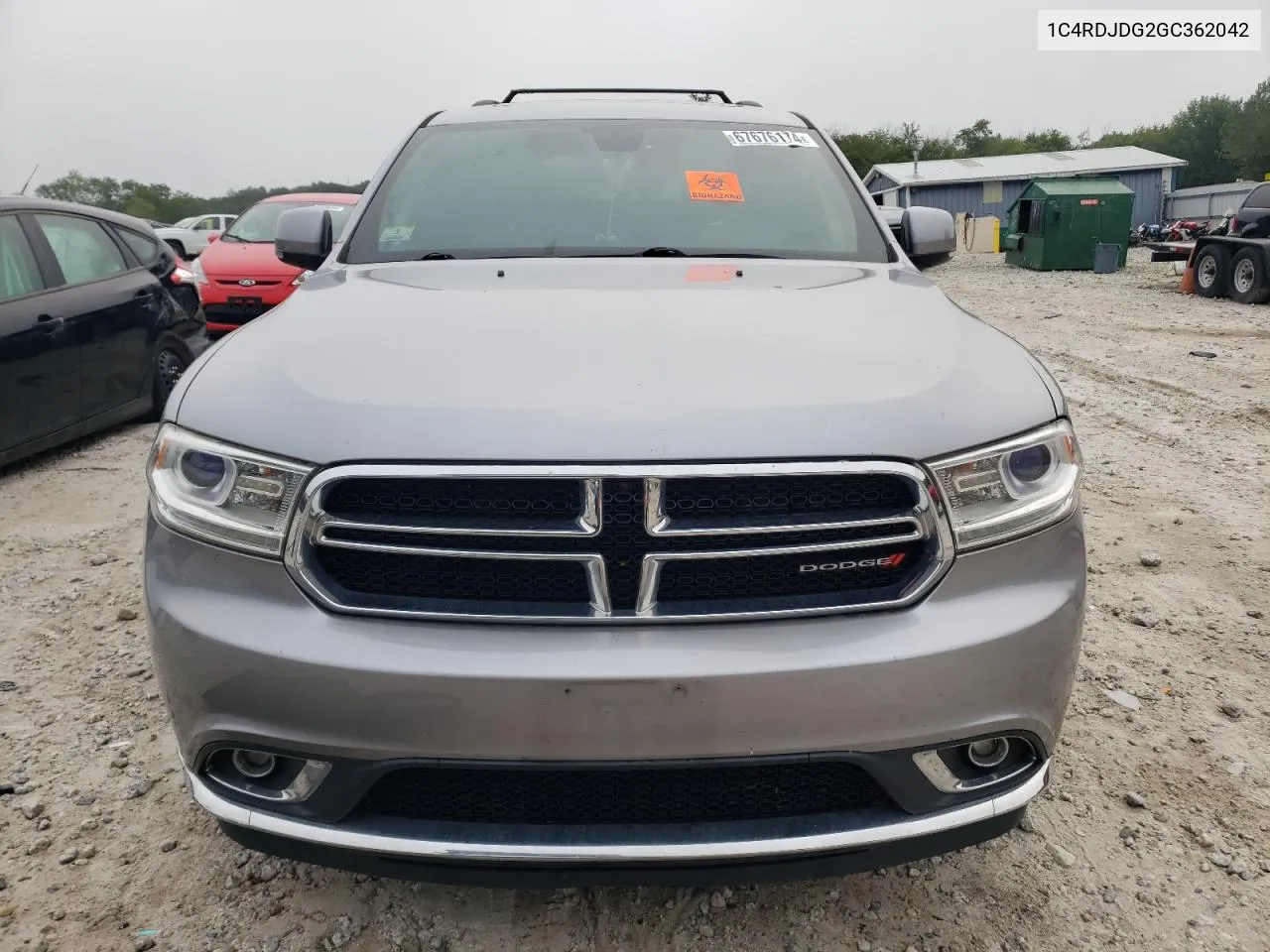 2016 Dodge Durango Limited VIN: 1C4RDJDG2GC362042 Lot: 67676174