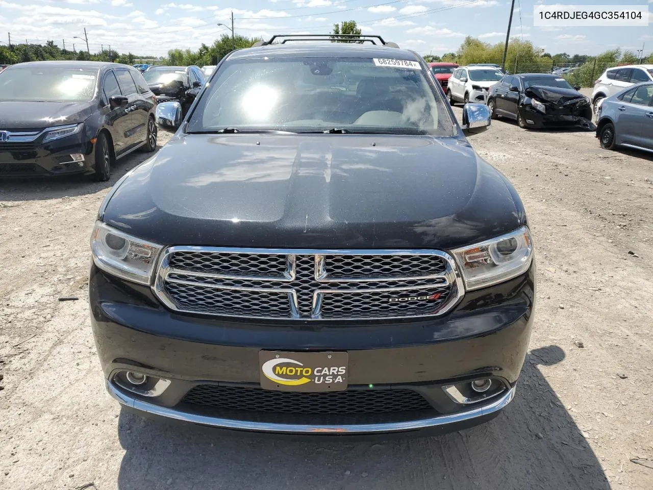 2016 Dodge Durango Citadel VIN: 1C4RDJEG4GC354104 Lot: 68259784