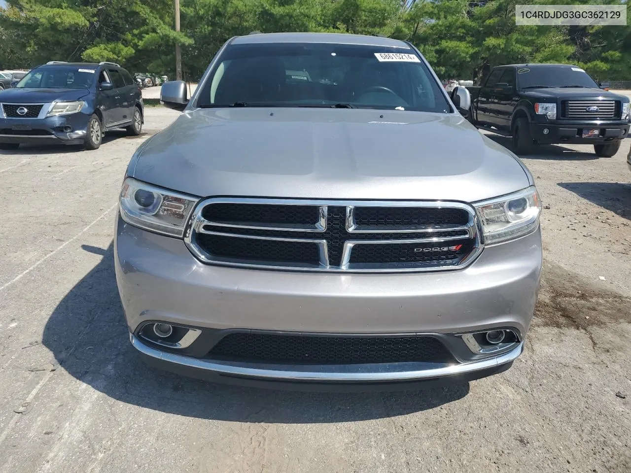 2016 Dodge Durango Limited VIN: 1C4RDJDG3GC362129 Lot: 68615214