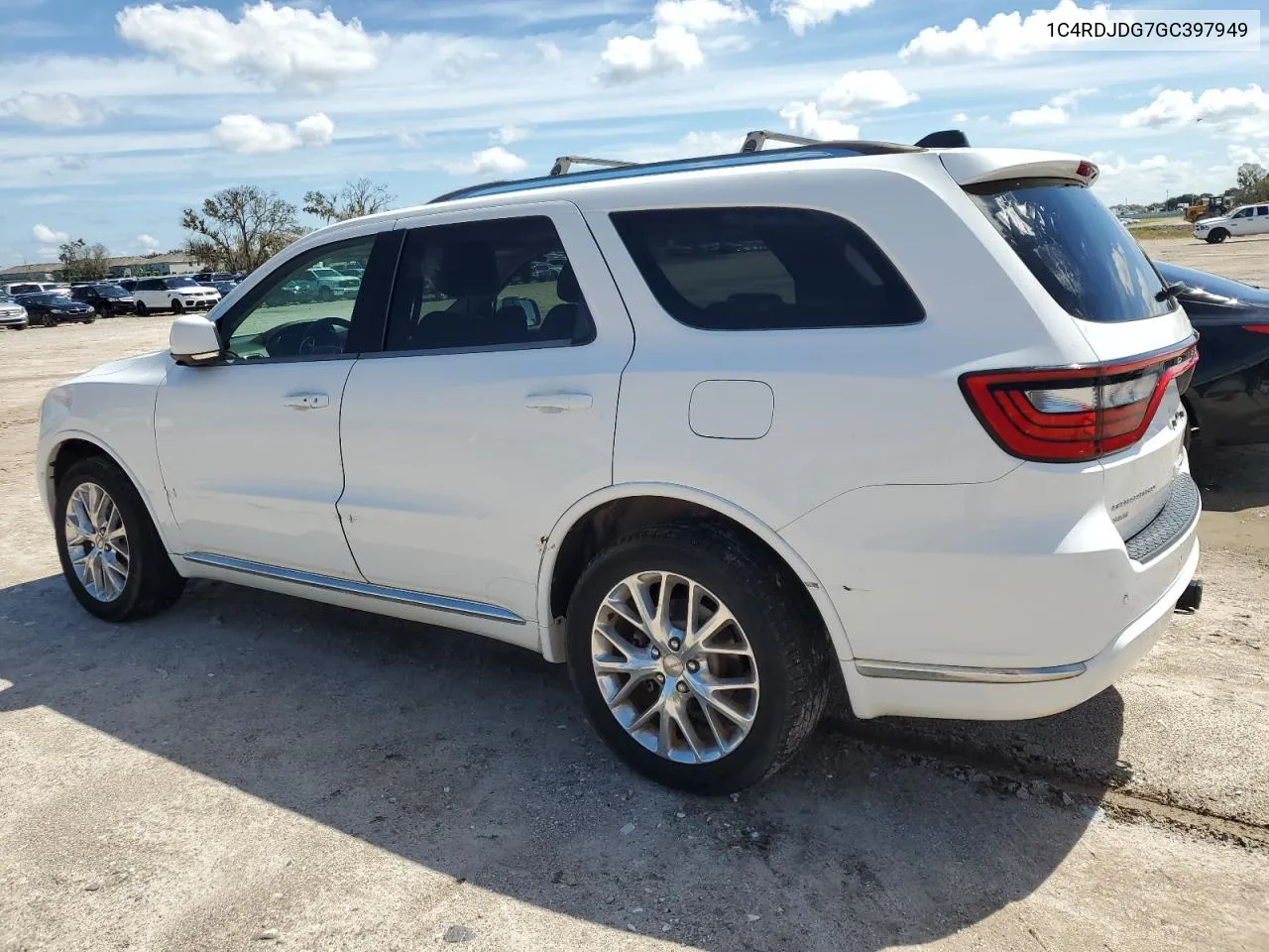 2016 Dodge Durango Limited VIN: 1C4RDJDG7GC397949 Lot: 69172544