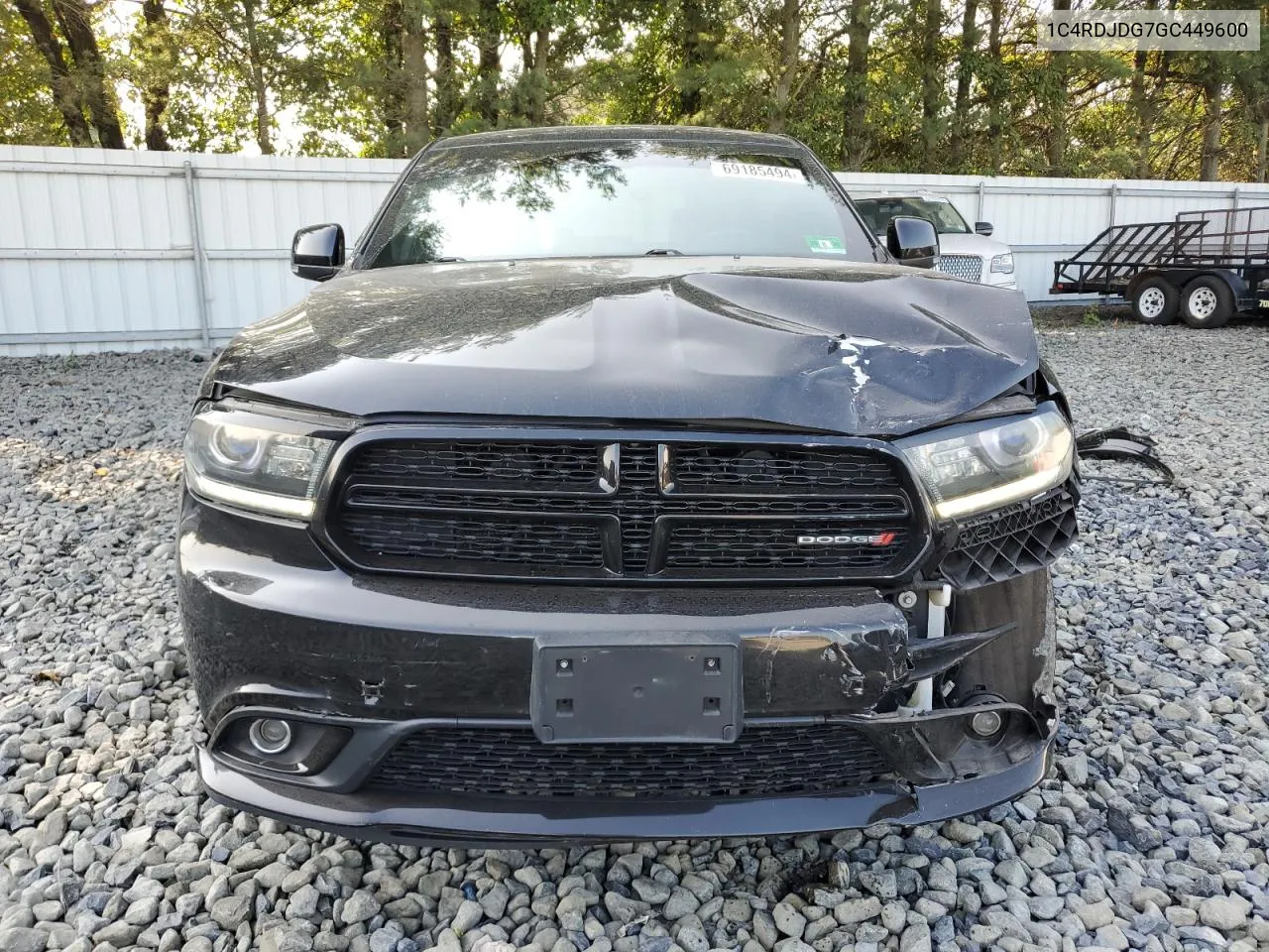 2016 Dodge Durango Limited VIN: 1C4RDJDG7GC449600 Lot: 69185494