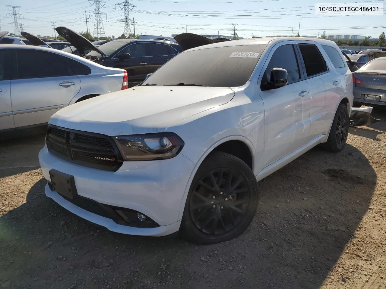 2016 Dodge Durango R/T VIN: 1C4SDJCT8GC486431 Lot: 69281034