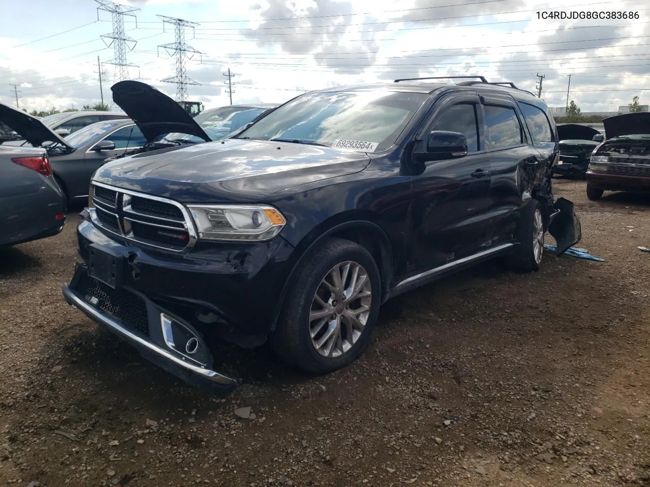 2016 Dodge Durango Limited VIN: 1C4RDJDG8GC383686 Lot: 69293564