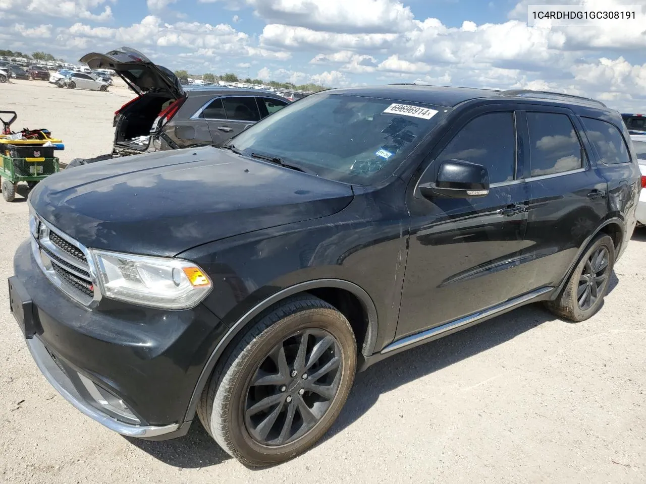 2016 Dodge Durango Limited VIN: 1C4RDHDG1GC308191 Lot: 69696914