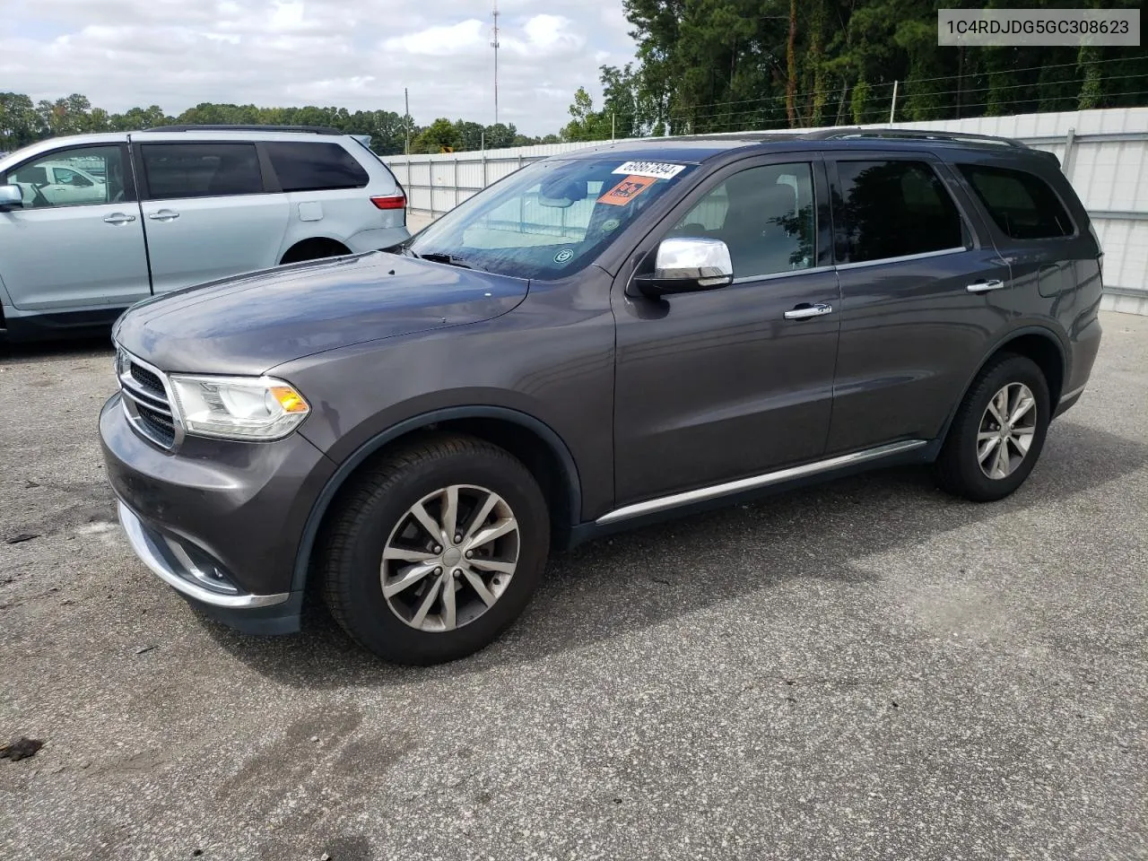 2016 Dodge Durango Limited VIN: 1C4RDJDG5GC308623 Lot: 69867894