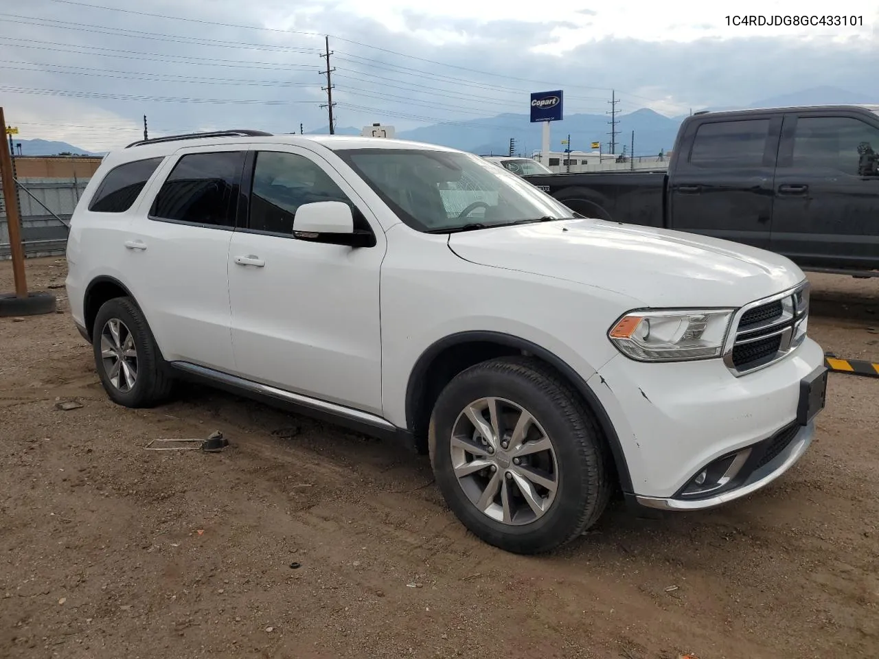 2016 Dodge Durango Limited VIN: 1C4RDJDG8GC433101 Lot: 70317454