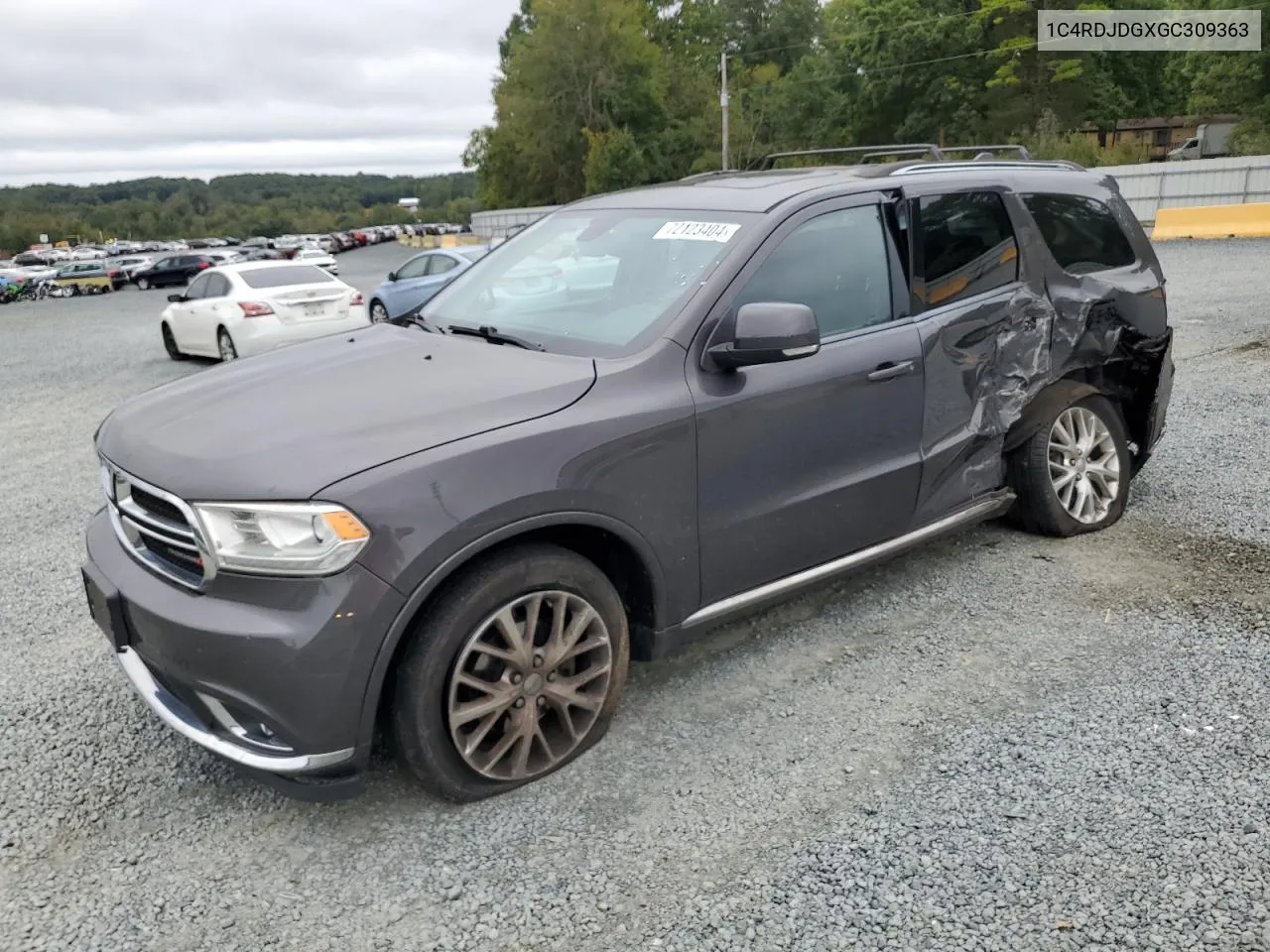 2016 Dodge Durango Limited VIN: 1C4RDJDGXGC309363 Lot: 72123404