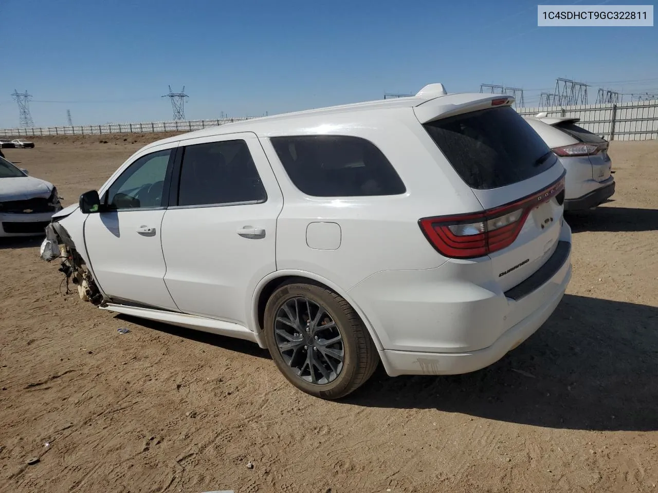 2016 Dodge Durango R/T VIN: 1C4SDHCT9GC322811 Lot: 72574154