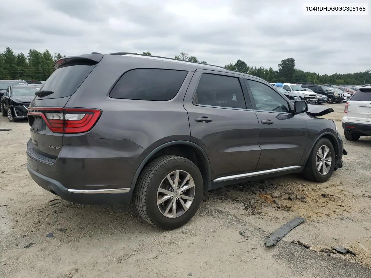 2016 Dodge Durango Limited VIN: 1C4RDHDG0GC308165 Lot: 72605764