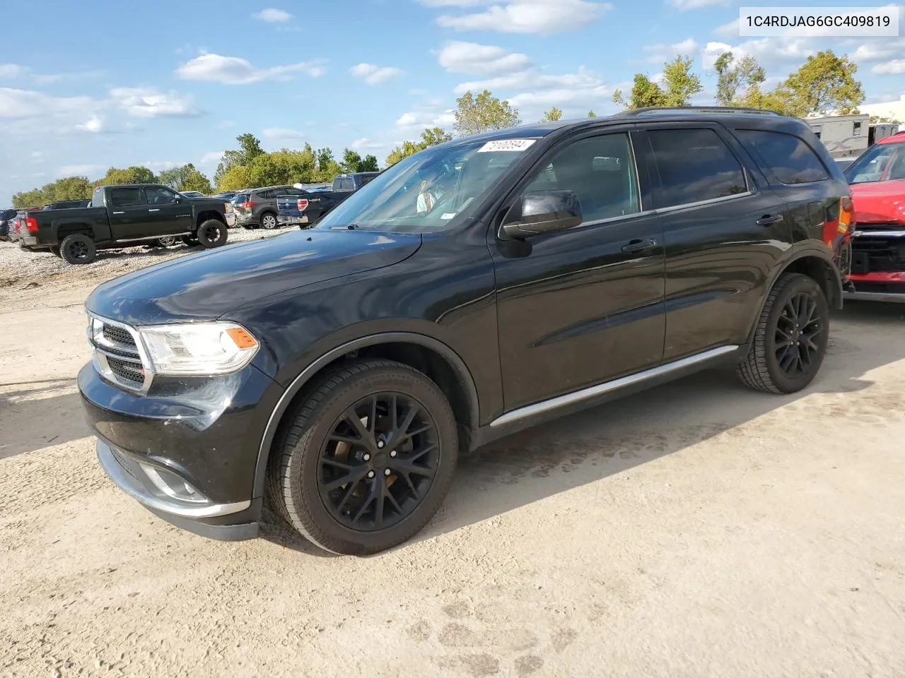 2016 Dodge Durango Sxt VIN: 1C4RDJAG6GC409819 Lot: 73100594