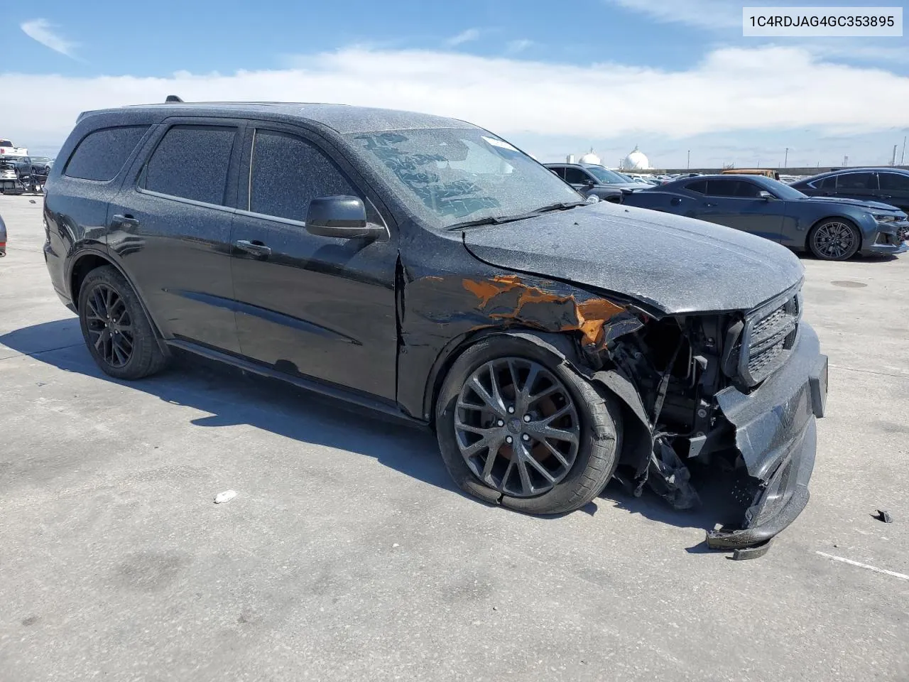 2016 Dodge Durango Sxt VIN: 1C4RDJAG4GC353895 Lot: 73189184