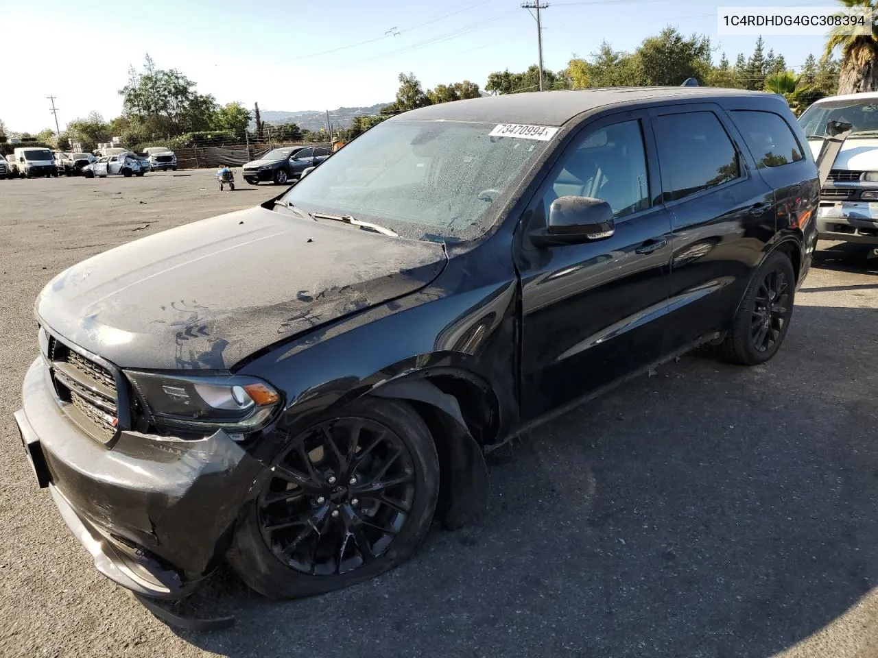 2016 Dodge Durango Limited VIN: 1C4RDHDG4GC308394 Lot: 73470994