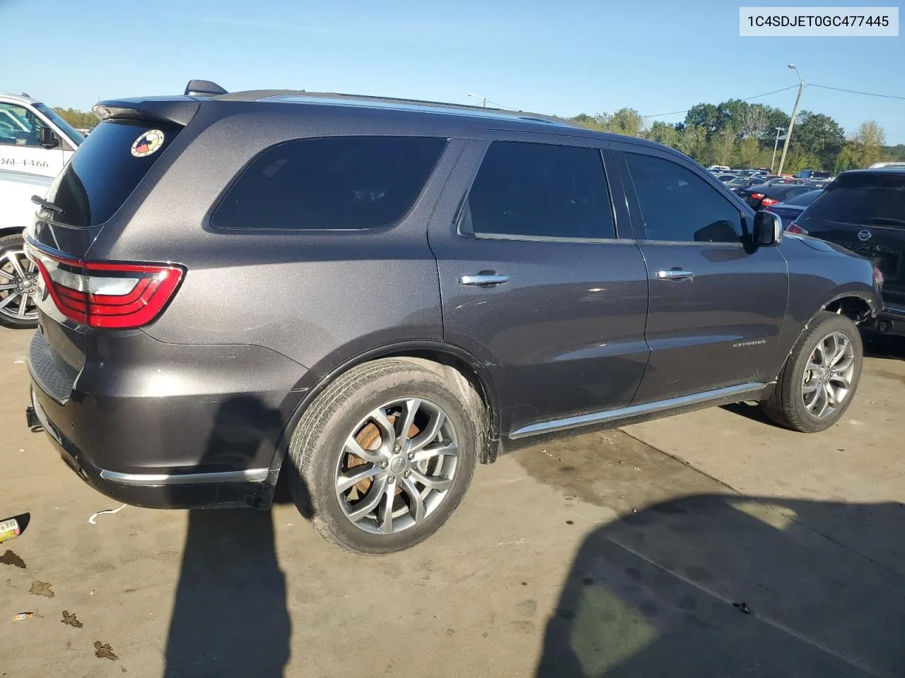 2016 Dodge Durango Citadel VIN: 1C4SDJET0GC477445 Lot: 73760864