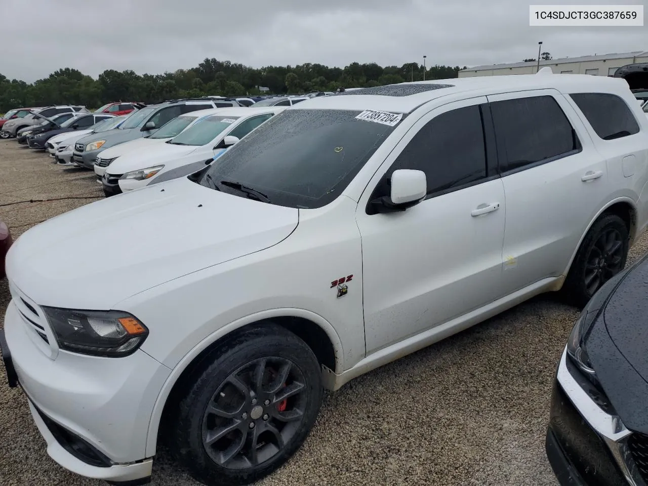 2016 Dodge Durango R/T VIN: 1C4SDJCT3GC387659 Lot: 73857204