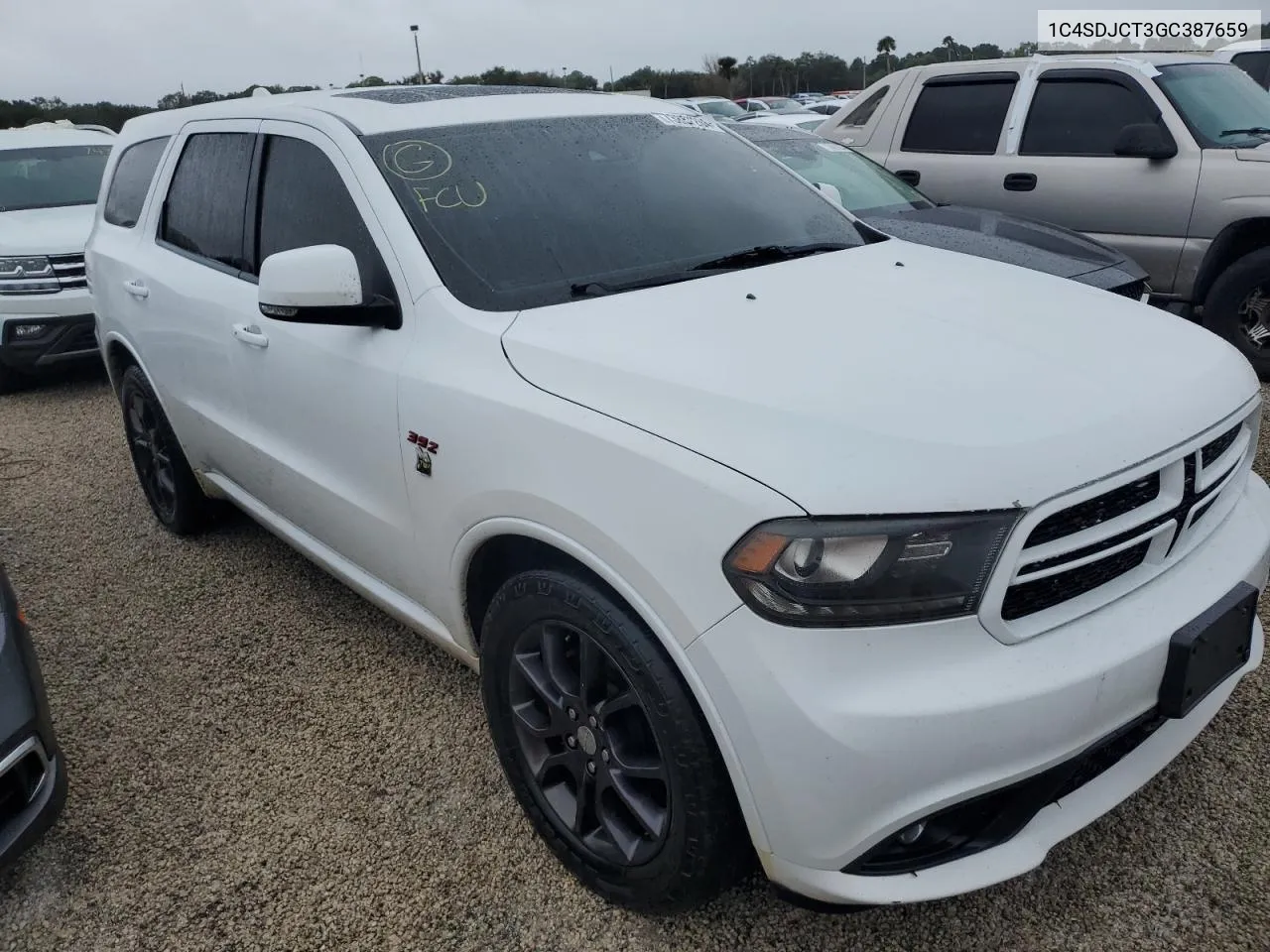 2016 Dodge Durango R/T VIN: 1C4SDJCT3GC387659 Lot: 73857204