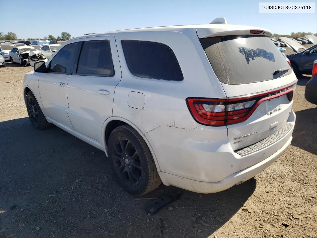 2016 Dodge Durango R/T VIN: 1C4SDJCT8GC375118 Lot: 74139514