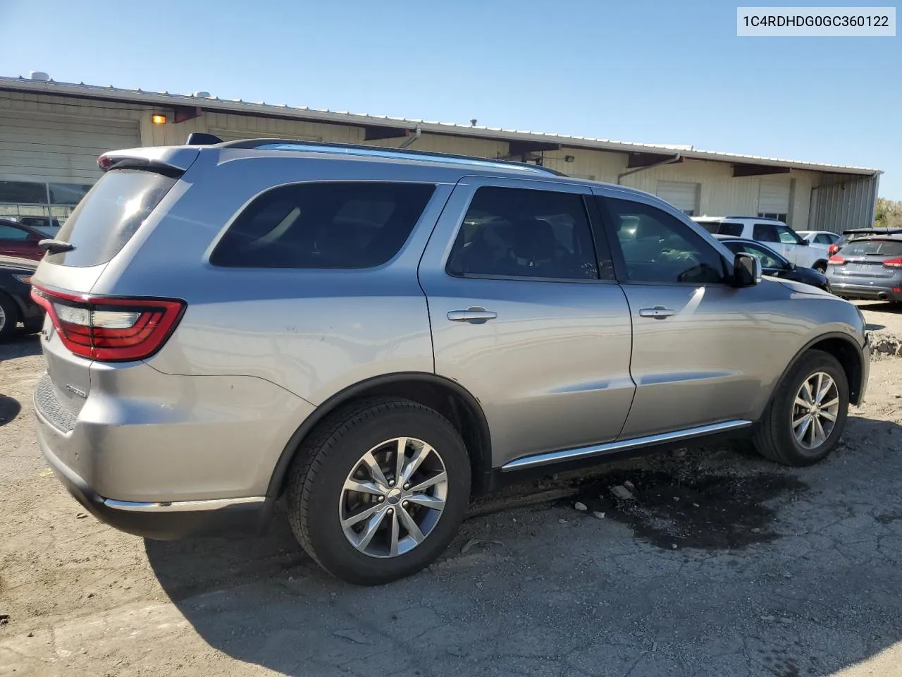 2016 Dodge Durango Limited VIN: 1C4RDHDG0GC360122 Lot: 74173064